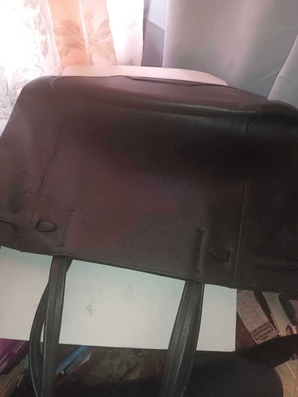 Celine Black Leather Tote Bag - Sleek Everyday Carry